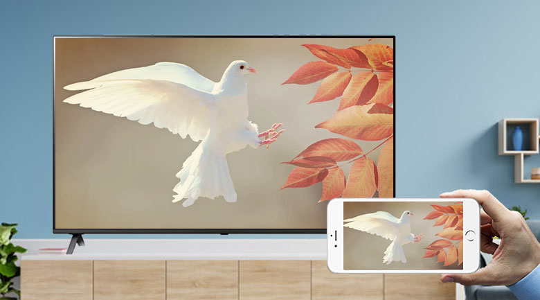 Smart Tivi NanoCell LG 4K 55 inch 55NANO79TND - Chiếu màn hình điện thoại lên tivi dễ dàng