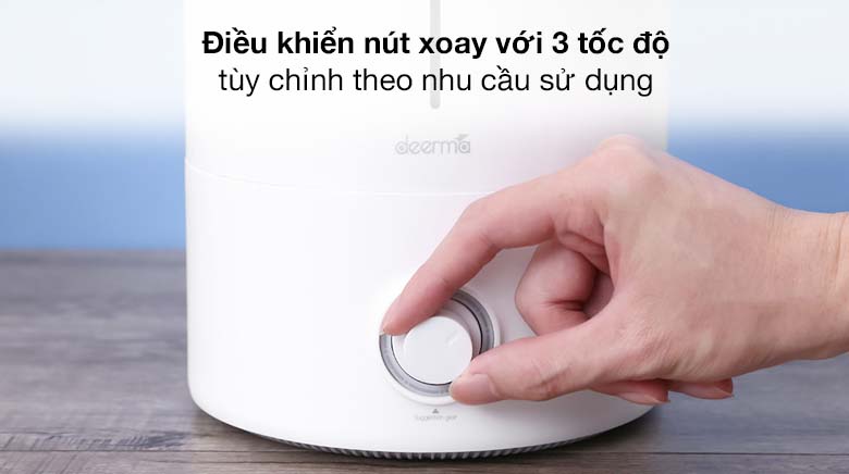 Điều khiển bằng nút xoay - Máy tạo độ ẩm Deerma F628