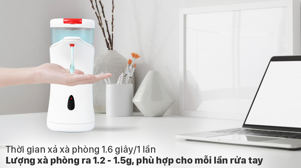 Máy rửa tay tự động thông minh DEERMA XS100 - Thòi gian xả xà phòng