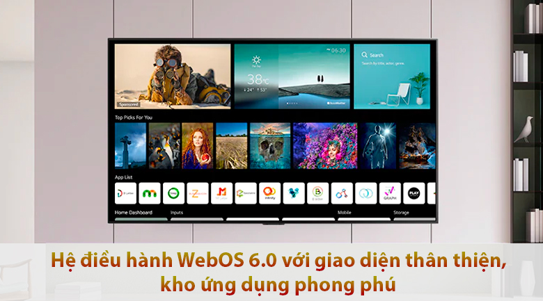 Smart Tivi NanoCell LG 8K 75 inch 75NANO95TPA Hệ điều hành WebOS 6.0