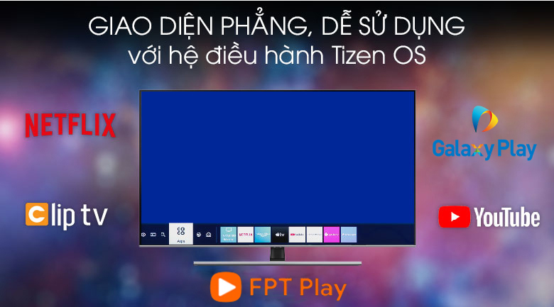 Hệ điều hành Tizen OS - TIVI QLED SAMSUNG QA75Q80T