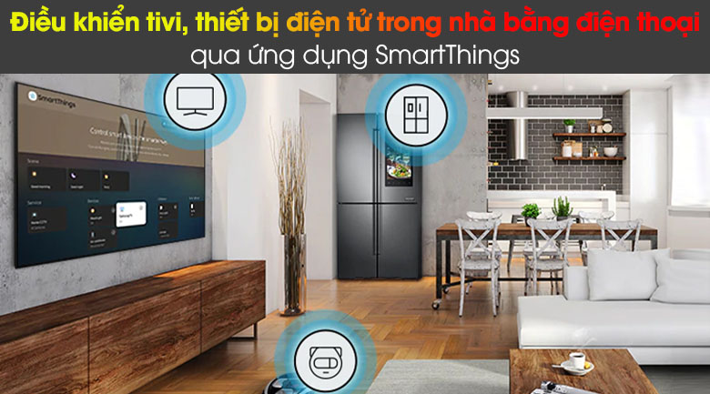 Tivi LED 4K Samsung UA75AU8100 - SmartThings