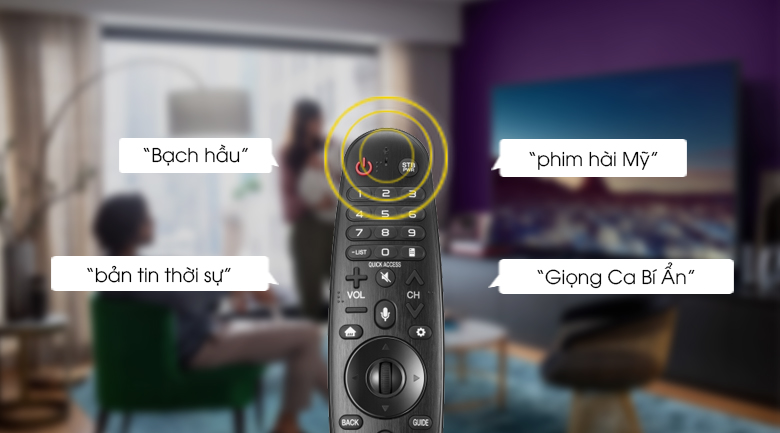 Tìm kiếm bằng giọng nói Tiếng VIệt thông qua Magic Remote - Smart tivi OLED LG 4K 77 inch 77C1PTB