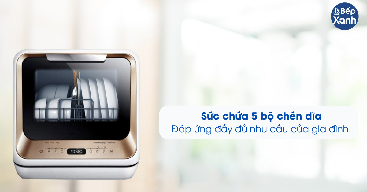 Máy rửa bát Eurosun STB50E06EU sức chứa 5 bộ chén dĩa