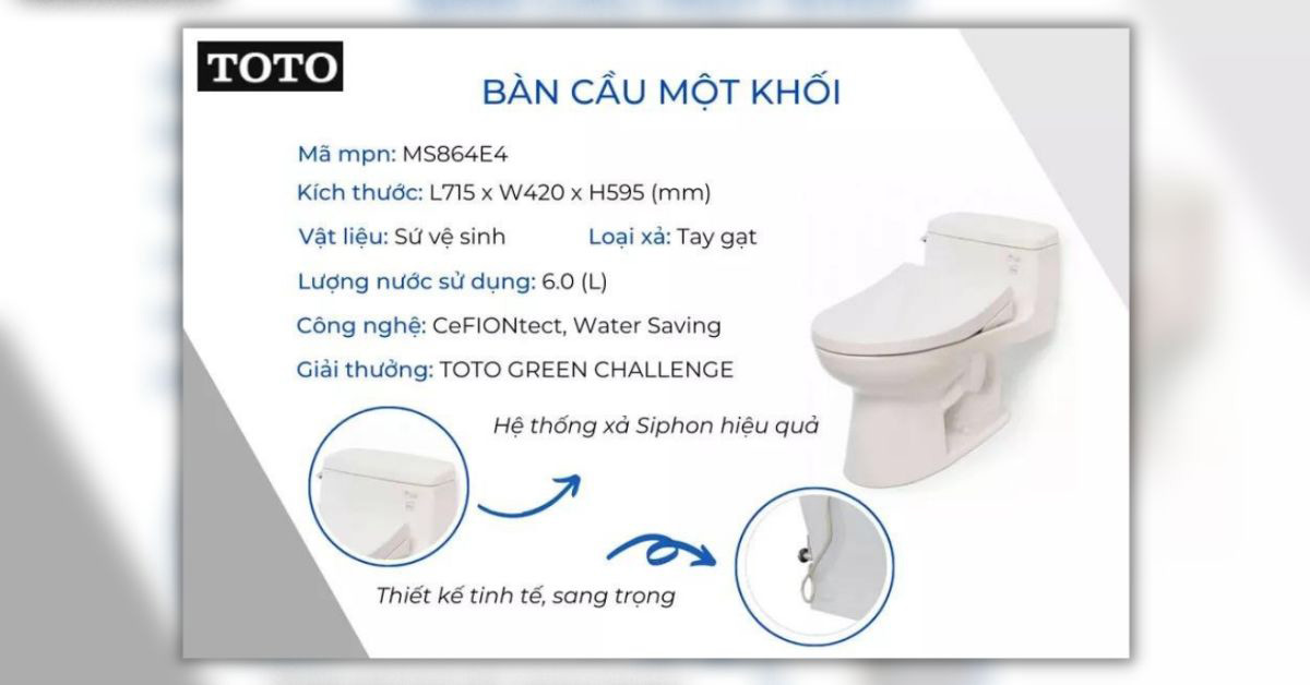 bàn cầu 1 khối