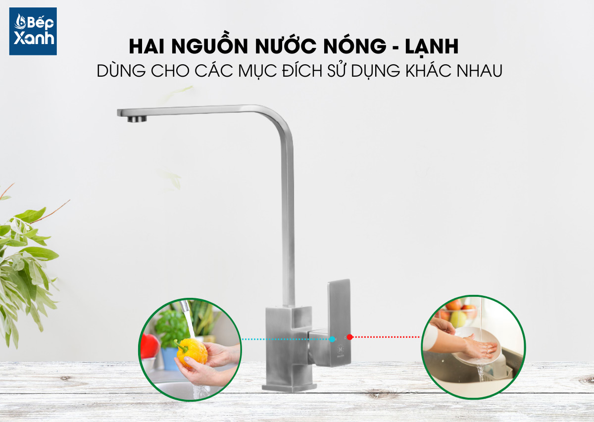 2 nguồn nước nóng lạnh