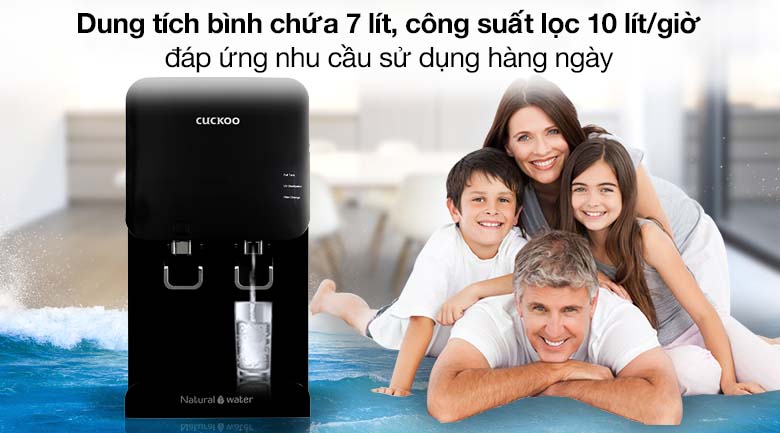 Công suất lọc nước 10 lít/giờ - Máy lọc nước RO Cuckoo CP-FR601HB 4 lõi