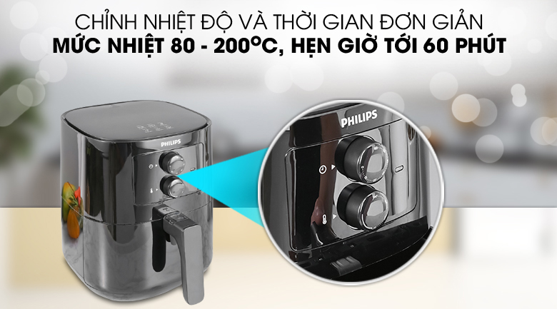 Dễ dùng - Nồi chiên không dầu Philips HD920090 2.4 lít