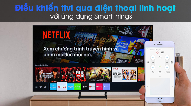 Smart Tivi Led Samsung 4K 65 inch UA65AU9000 - SmartThings