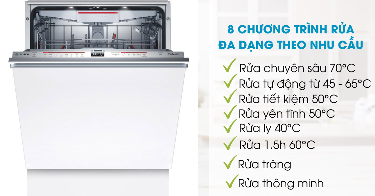 8 chương trình rửa đa dạng