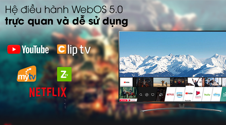 Smart Tivi NanoCell LG 4K 49 inch 49NANO81TNA - Hệ điều hành WebOS 5.0