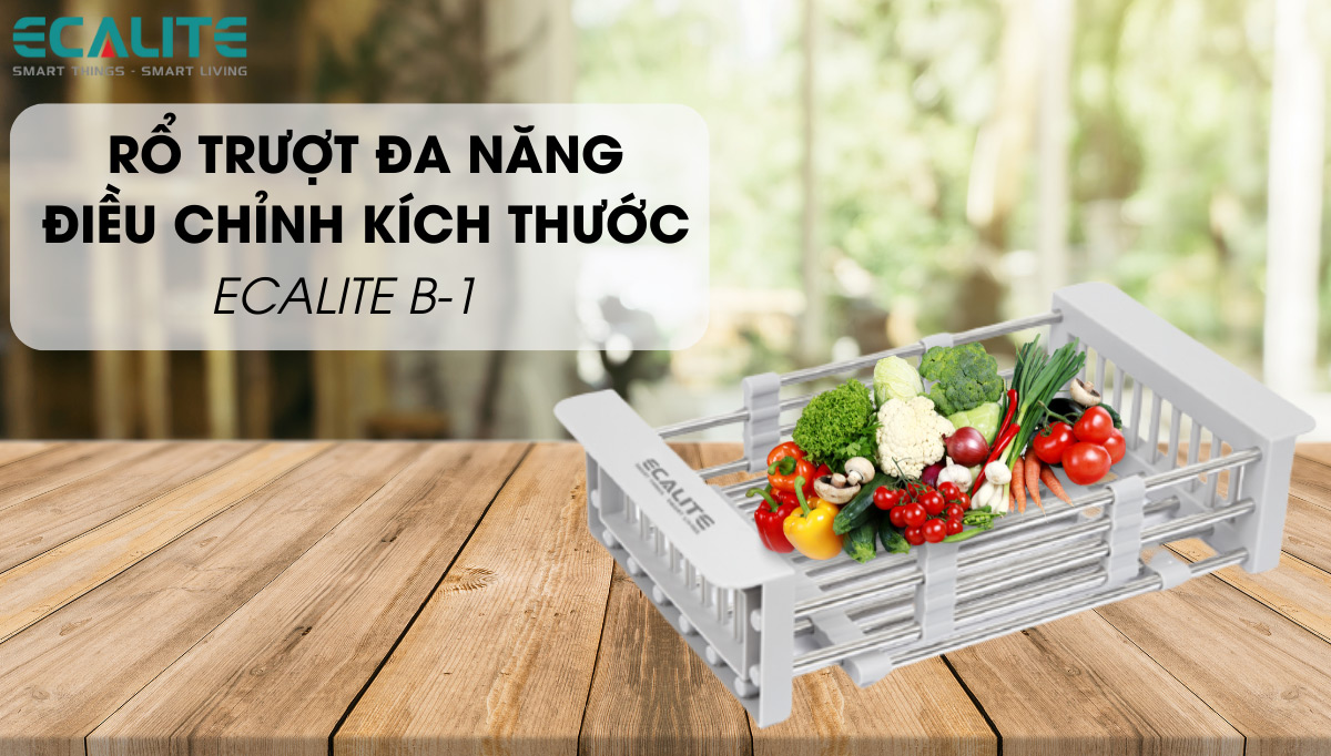 Rổ trượt đa năng điều chỉnh kích thước Ecalite B-1