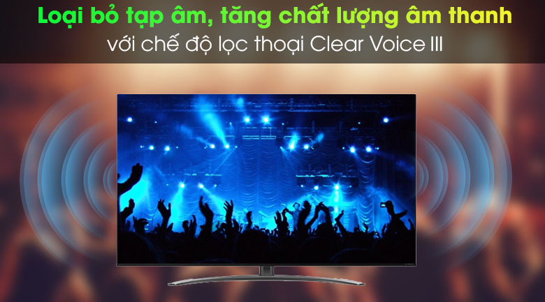 Smart Tivi NanoCell LG 4K 55 inch 55NANO86TNA - Chế độ lọc thoại Clear Voice III