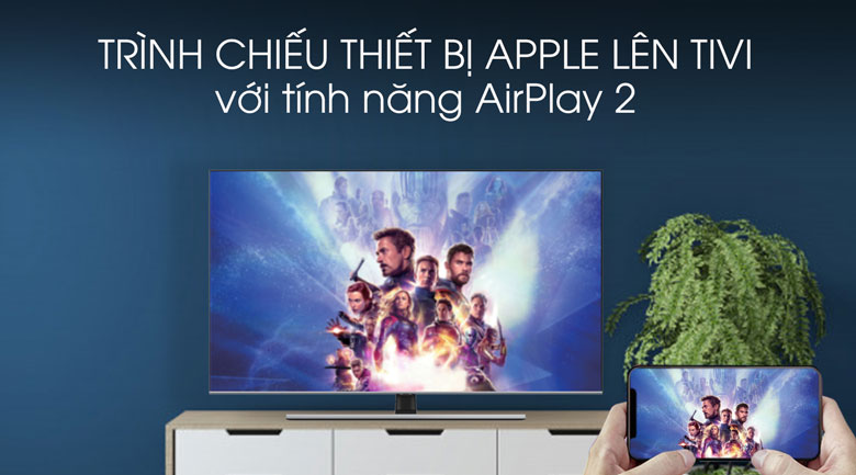 Airplay-Smart Tivi QLED Samsung 4K 75 inch QA75Q70T