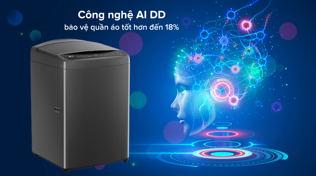 Máy giặt LG Inverter 19 kg TV2519DV7B - công nghệ AI DD