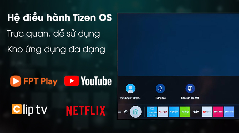 Hệ điều hành Tizen OS - Smart Tivi Samsung 4K 55 inch 55TU6900