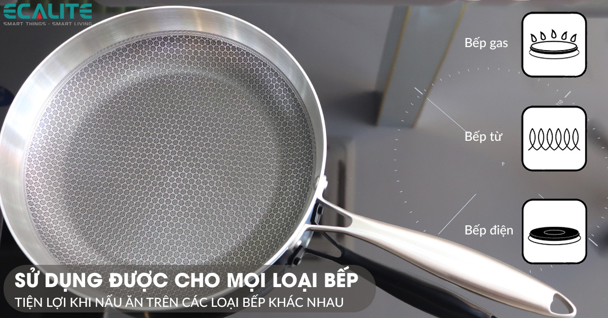 Chảo EP-28H tương thích với mọi loại bếp