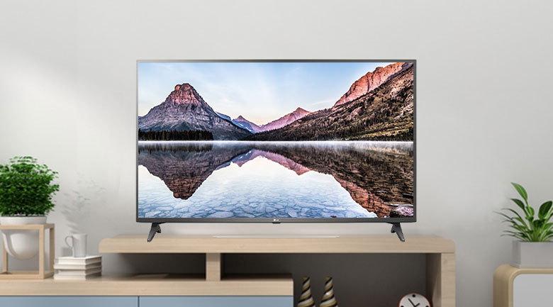 Smart Tivi LG 4K 50 inch 50UP7750PTB - Thiết kế mạnh mẽ, chân đế chữ V úp ngược cứng cáp