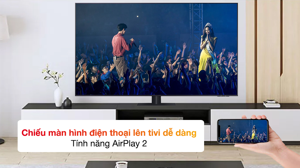 Smart Tivi QLED 4K 55 inch Samsung QA55Q70A Airplay 2