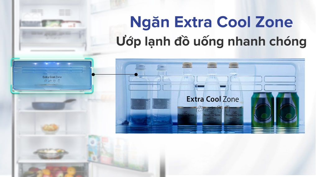 Tủ lạnh Panasonic Inverter 405 lít NR-TX461GPKV - Ngăn ướp lạnh Extra Cool