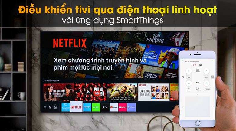 Smart Tivi Led Samsung 4K 55 Inch UA55AU9000 - SmartThings