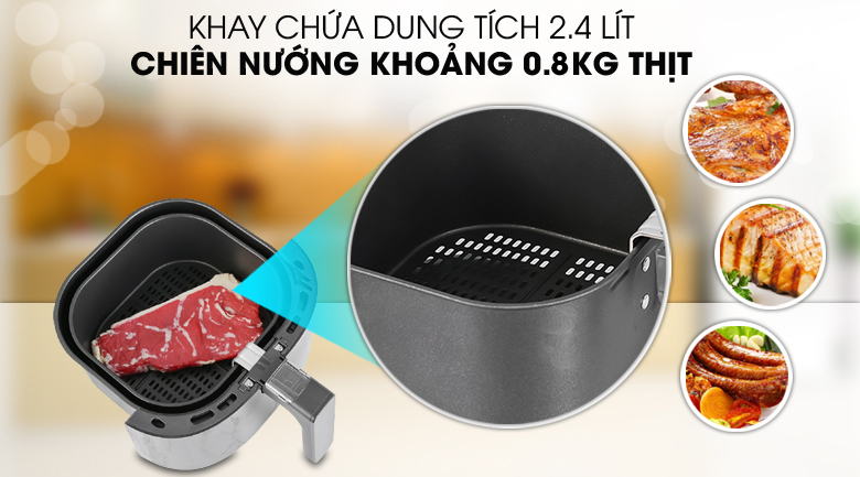 Chiên nướng thuận tiện - Nồi chiên không dầu Philips HD920090 2.4 lít