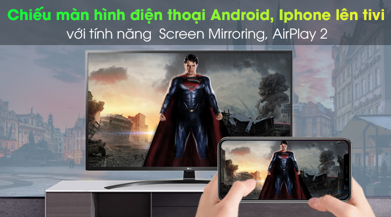 Smart Tivi LG 4K 43 inch 43UN7400PTA - Chiếu màn hình