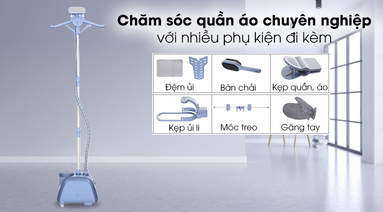 Bàn ủi hơi nước Electrolux E5GS1-89BM - Chăm sóc quần áo chuyên nghiệp và đơn giản hơn với nhiều phụ kiện đi kèm