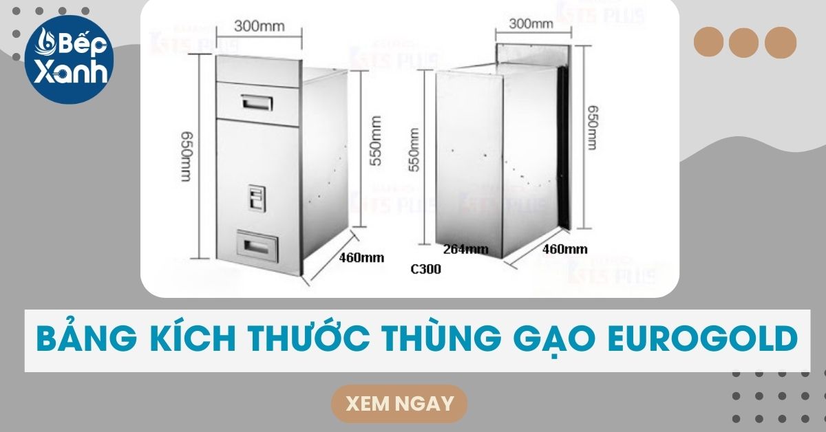 Bảng kích thước thùng gạo Eurogold 2023