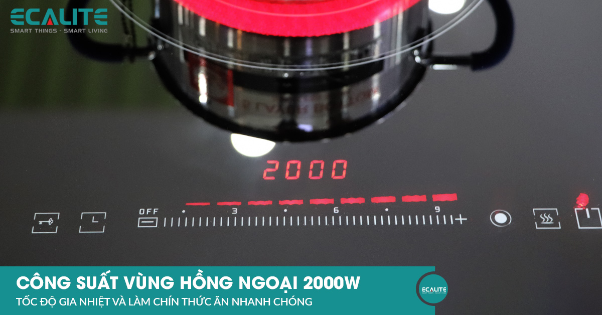 Công suất vùng hồng ngoại 2000W