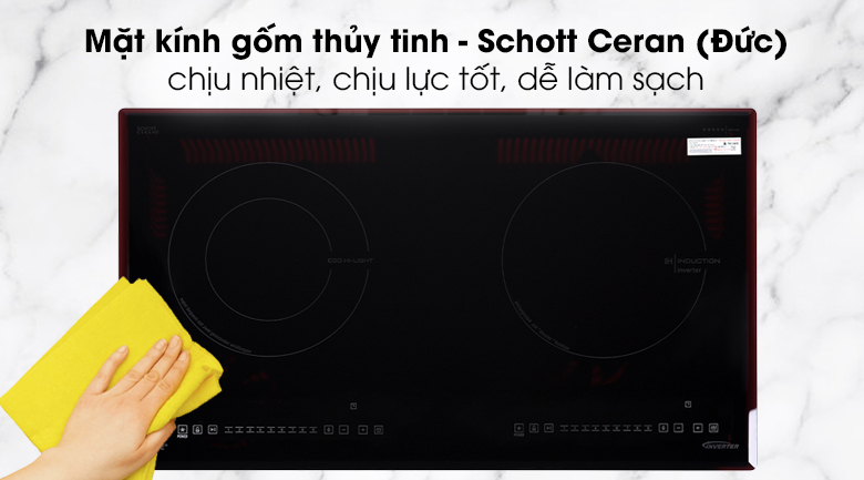 Bếp từ hồng ngoại Pramie 2105 - Chất liệu mặt kính bằng gốm thủy tinh - Schott Ceran