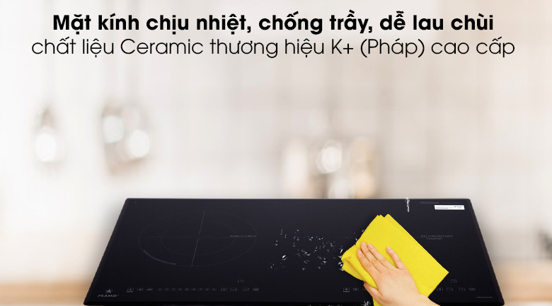 Kính cao cấp - Bếp từ hồng ngoại Pramie 2108