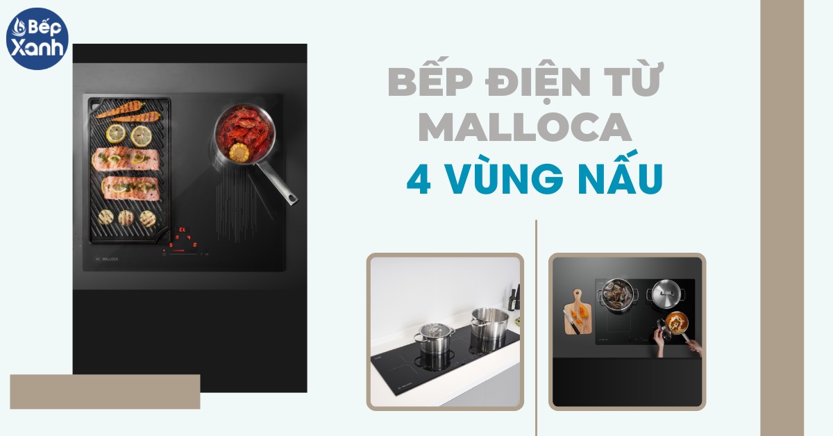 bếp điện từ Malloca 4 vùng nấu