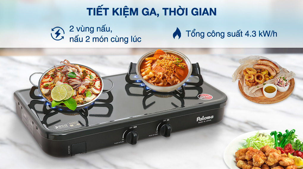 Nấu nhanh - Bếp ga đôi Paloma PA-J51CE