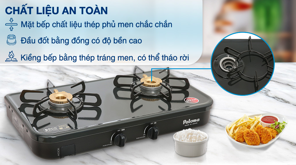 Chất liệu - Bếp ga đôi Paloma PA-J51CE