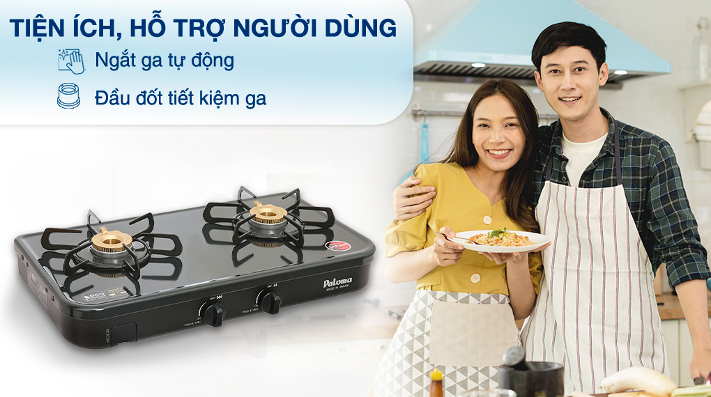 Tiện ích - Bếp ga đôi Paloma PA-J51CE