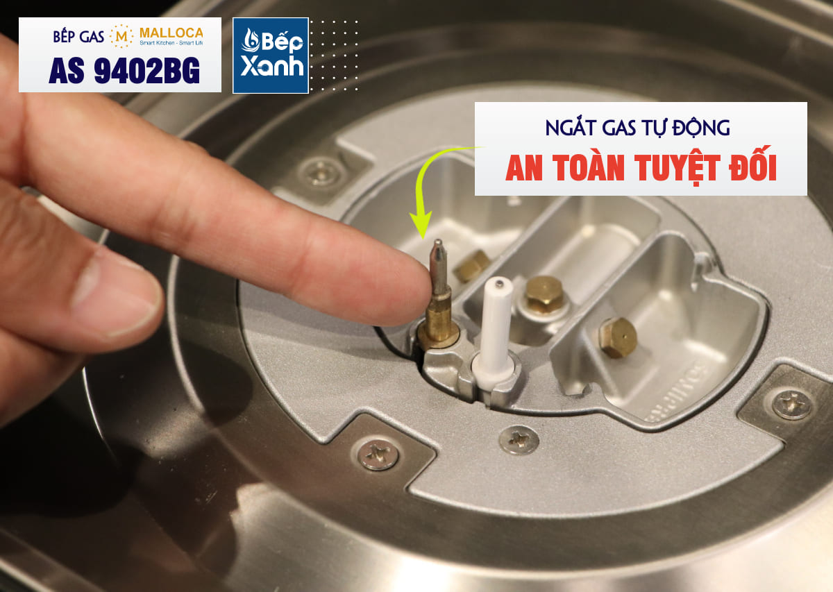 ngắt gas tự động trên bếp malloca as 9402bg