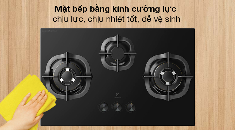 Bếp ga âm Electrolux EHG8321BC - Mặt kính cường lực cao cấp dày 8 mm bóng sáng