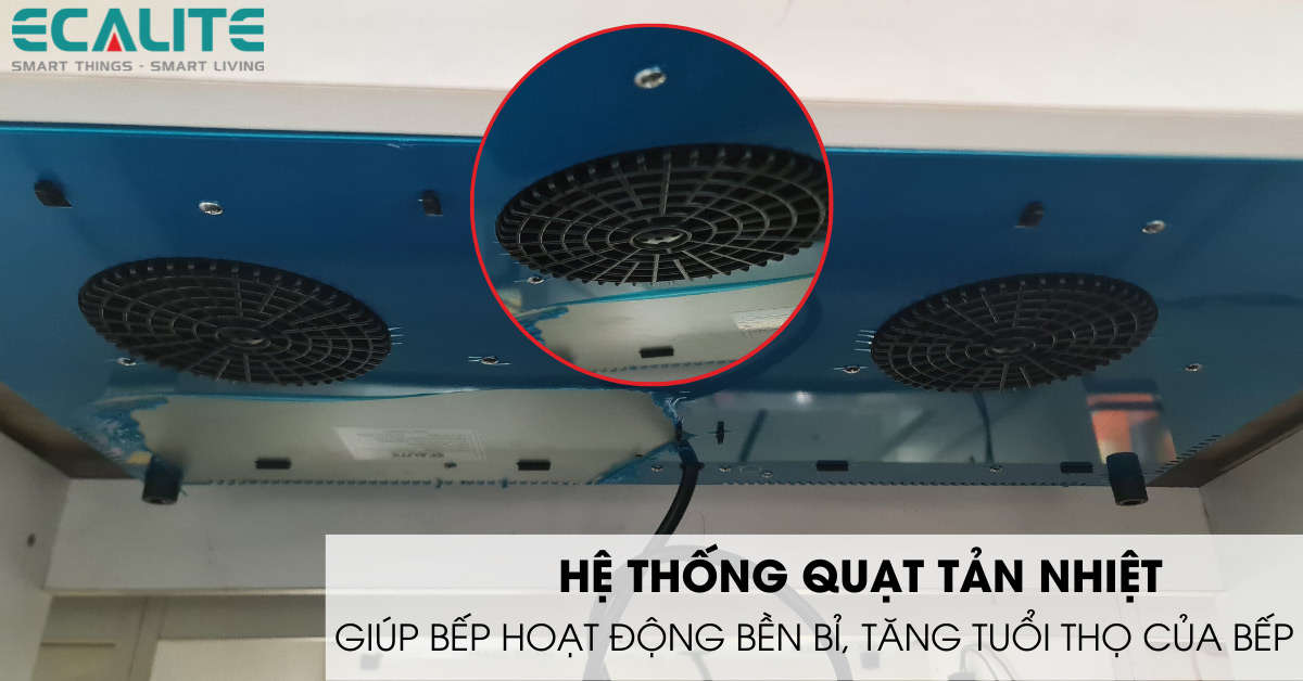 Hệ thống quạt tản nhiệt trên bếp từ Ecalite EL-MK2688II