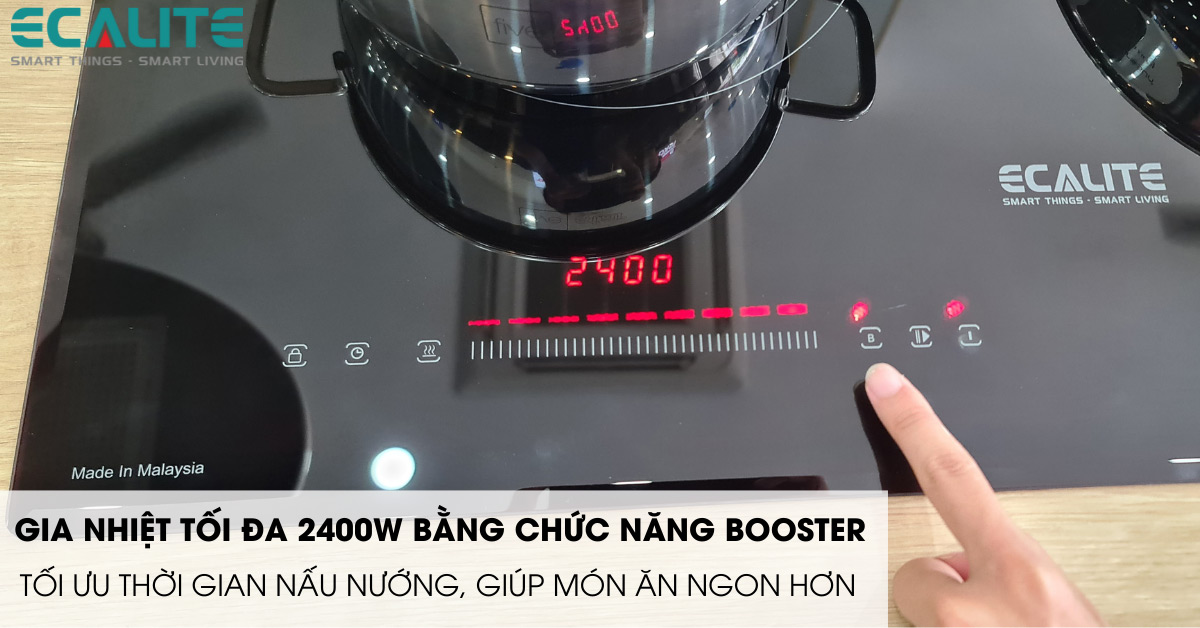 Chức năng Booster của bếp từ Ecalite EL-MK2688II