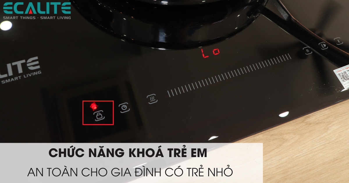 Chức năng khoá trẻ em của bếp từ Ecalite EL-MK2688II