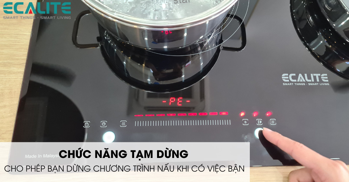 Chức năng tạm dừng của bếp từ Ecalite EL-MK2688II