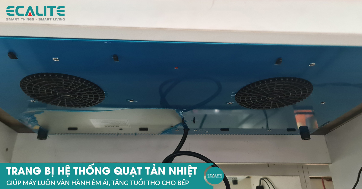 Hệ thống tản nhiệt bên dưới bếp từ Ecalite EL-MS2999II