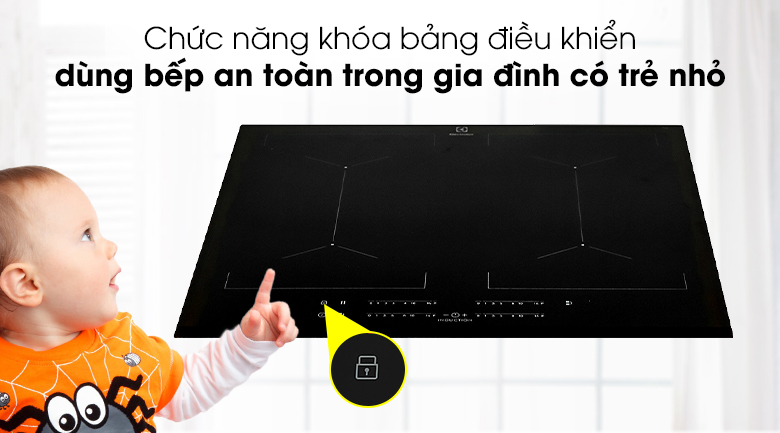 Khóa điều khiển - Bếp từ 4 vùng nấu Electrolux EIV644