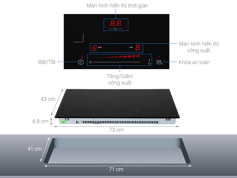 Bếp từ đôi Electrolux EHI7325BA