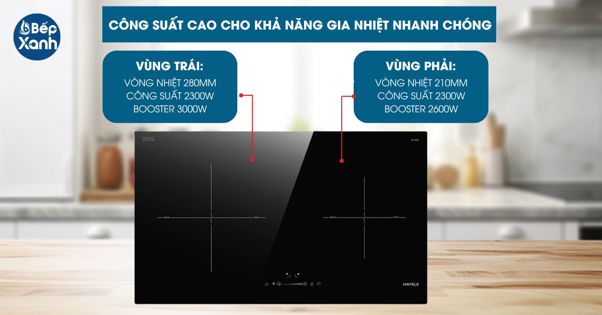 Bếp từ Hafele HC-I752B 536.61.787 công suất cao