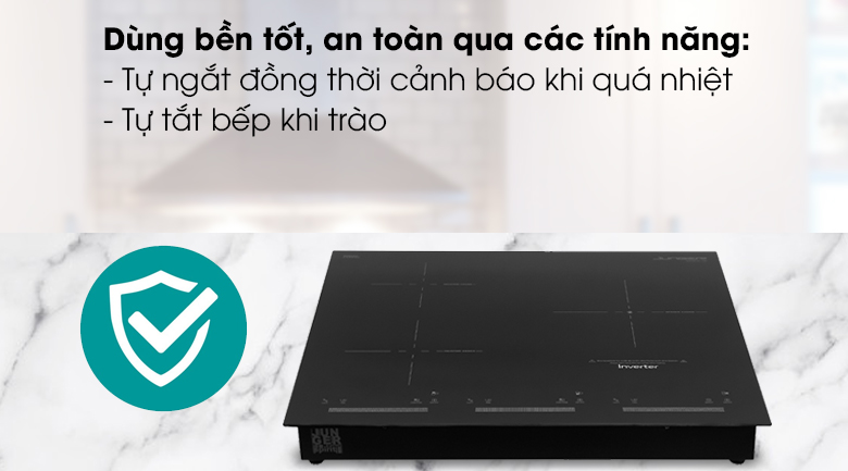 Bếp từ hồng ngoại ba vùng nấu Junger CEJ-300-IIF - Có các tính năng an toàn, tiện dụng