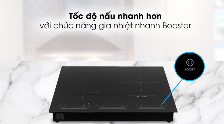 Bếp từ hồng ngoại ba vùng nấu Junger CEJ-300-IIF - Chức năng gia nhiệt nhanh Booster