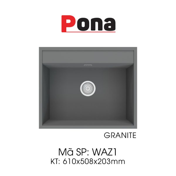 Chậu Rửa Chén 1 Hố Bằng Đá Granite Pona WAZ1