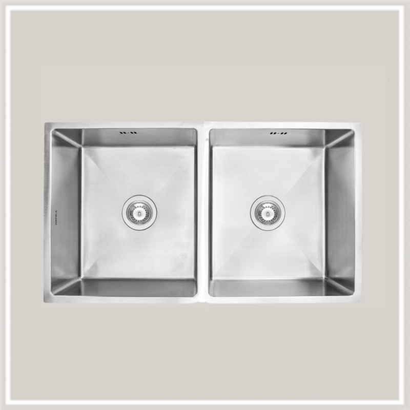 Chậu inox Hafele HS19-SSN2S90M / 2 Hộc bằng nhau, Mã số  567.23.050